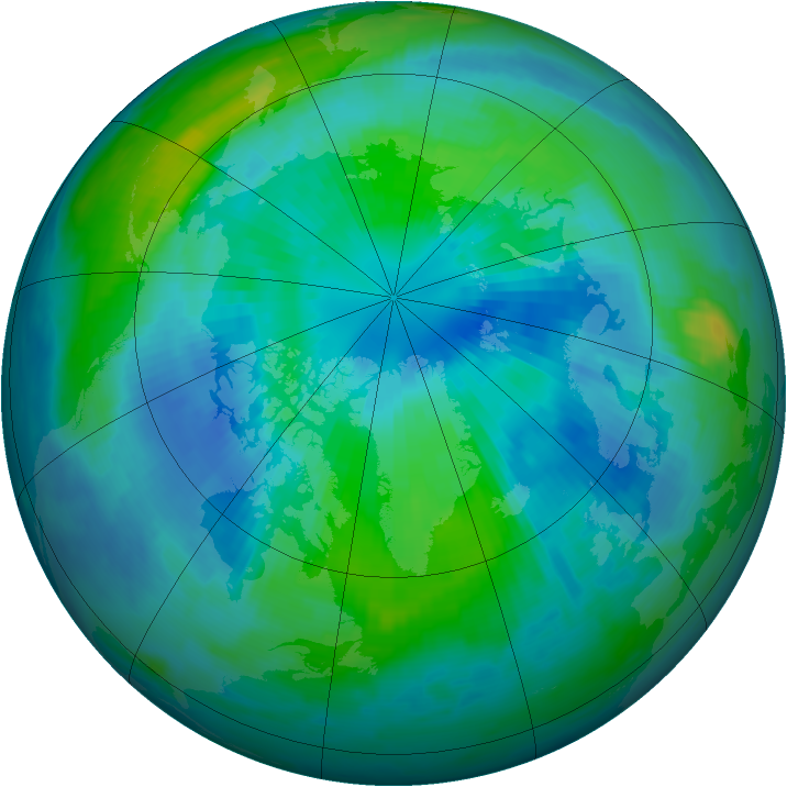 Arctic ozone map for 26 September 1997
